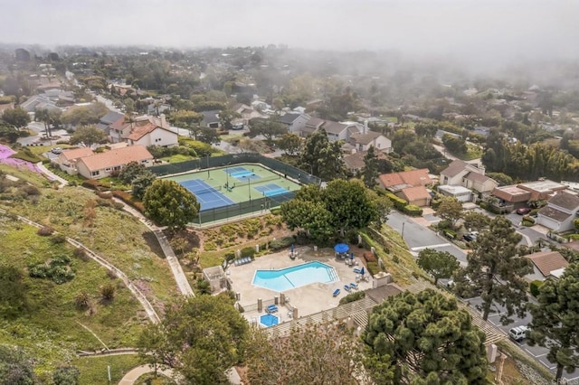 aerial view featuring a residential view