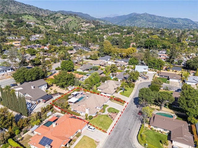 351 W Northridge Ave, Glendora, CA 91741 - aerial view with a mountain view and a residential view