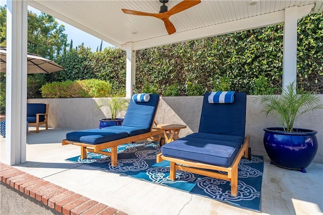 351 W Northridge Ave, Glendora, CA 91741 - view of patio / terrace featuring ceiling fan