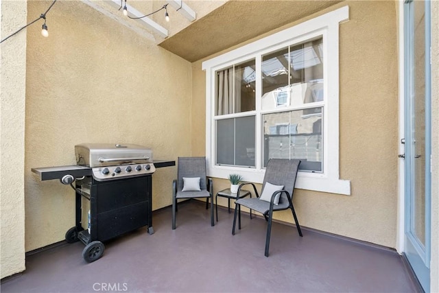 view of patio / terrace with a grill