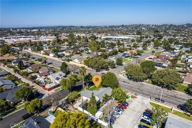 drone / aerial view with a residential view