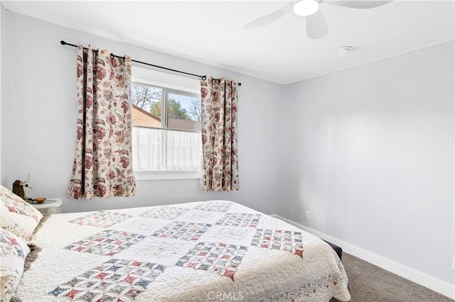 250 N Wateka St, San Jacinto, CA 92583 - carpeted bedroom with baseboards and a ceiling fan