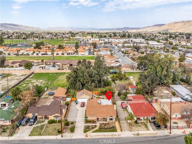 250 N Wateka St, San Jacinto, CA 92583 - aerial view of property's location featuring nearby suburban area and mountains