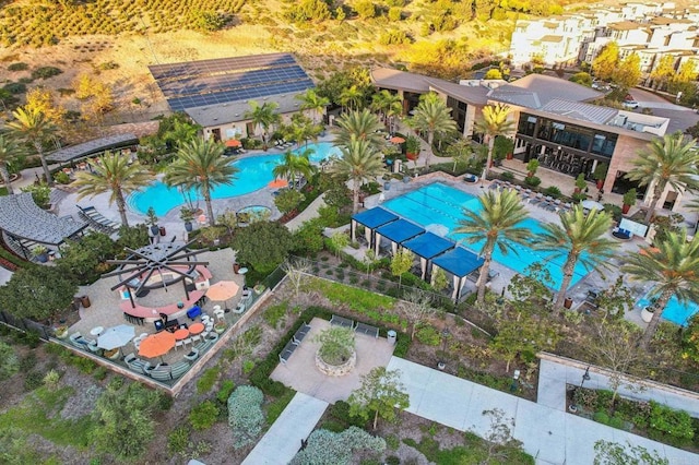 birds eye view of property