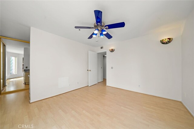 35 Linden Unit 302, Long Beach, CA 90802 - empty room featuring light wood-style floors and a ceiling fan