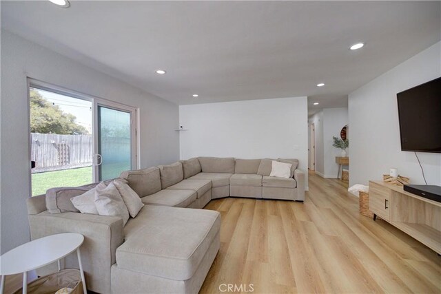 4210 Sirius Ave, Lompoc, CA 93436 - living area with light wood finished floors, baseboards, and recessed lighting