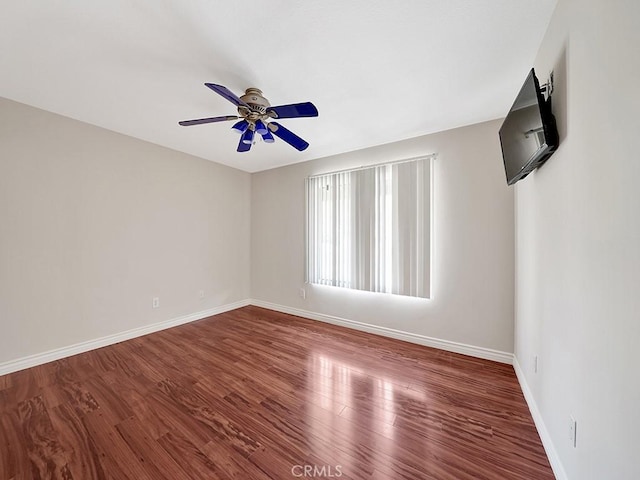 8309 Hillside Rd, Alta Loma, CA 91701 - unfurnished room with a ceiling fan, baseboards, and wood finished floors