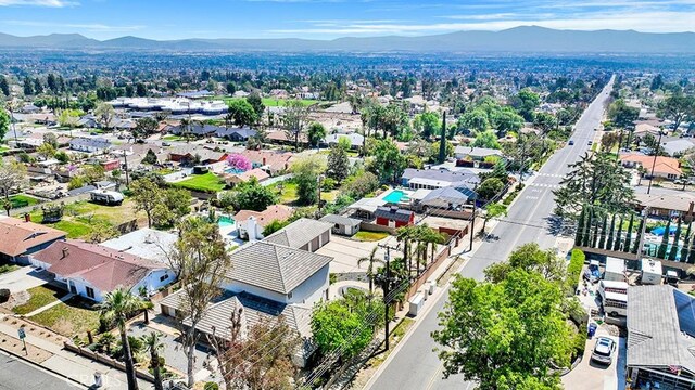 8309 Hillside Rd, Alta Loma, CA 91701 - aerial view of residential area featuring mountains
