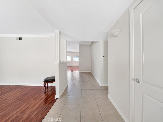 8309 Hillside Rd, Alta Loma, CA 91701 - corridor featuring baseboards and light tile patterned floors