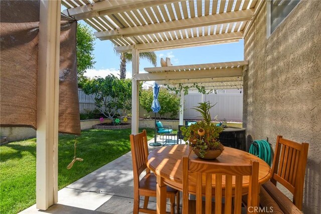 23898 Via Pamilla, Murrieta, CA 92562 - view of patio with a pergola and outdoor dining space