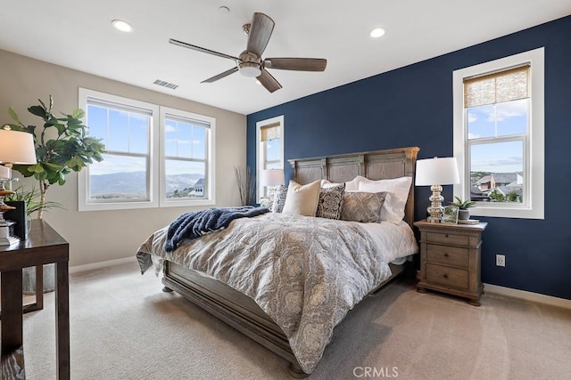 7 Alienta Ln, Rancho Mission Viejo, CA 92694 - bedroom with baseboards, recessed lighting, carpet, and visible vents