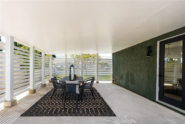 view of patio / terrace with outdoor dining area