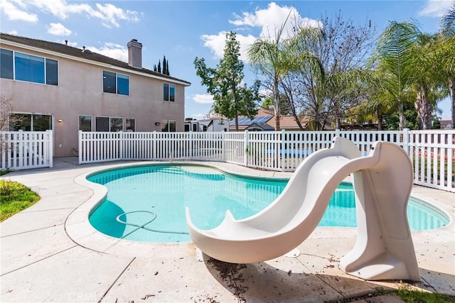 32460 Perigord Rd, Winchester, CA 92596 - view of swimming pool featuring a water slide and a patio area