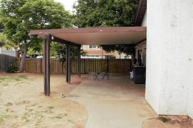view of patio / terrace with fence