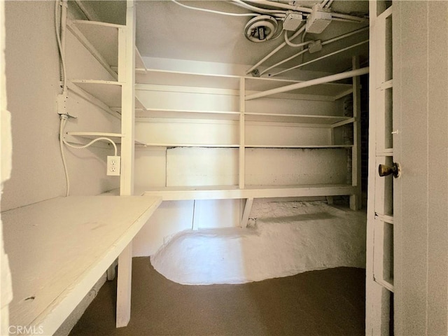 view of storage area