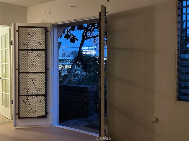 view of doorway to outside
