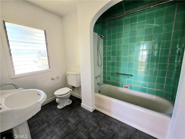 1958 Glencoe Way, Los Angeles, CA 90068 - full bath with toilet, bathtub / shower combination, and baseboards