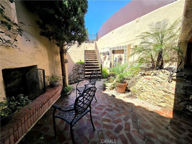 1958 Glencoe Way, Los Angeles, CA 90068 - view of patio / terrace featuring stairs