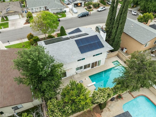 25582 Old Course Way, Valencia, CA 91355 - aerial perspective of suburban area with a pool area