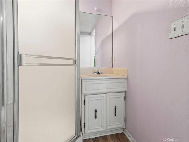 25582 Old Course Way, Valencia, CA 91355 - bathroom featuring vanity and wood finished floors