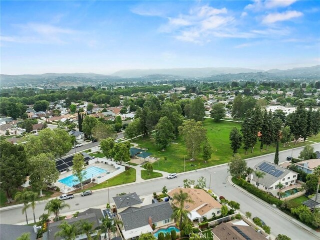 25582 Old Course Way, Valencia, CA 91355 - aerial view of residential area featuring a mountain backdrop