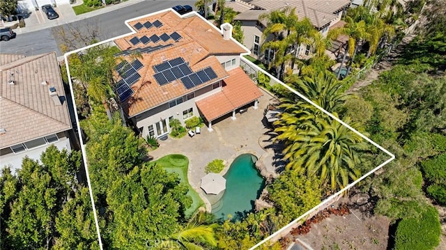 bird's eye view featuring a residential view