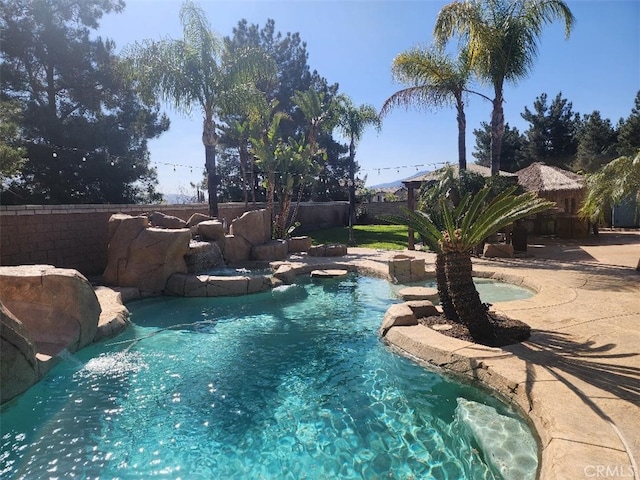 3535 Sunmeadow Cir, Corona, CA 92881 - view of pool with a fenced backyard and a patio area
