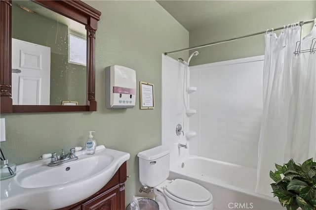 2745 Deer Creek Dr, Running Springs, CA 92382 - bathroom with shower / tub combo with curtain and vanity