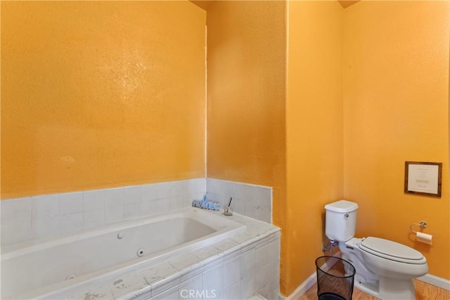 2745 Deer Creek Dr, Running Springs, CA 92382 - bathroom with a whirlpool tub and toilet