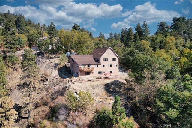 2745 Deer Creek Dr, Running Springs, CA 92382 - aerial view of property and surrounding area with a forest