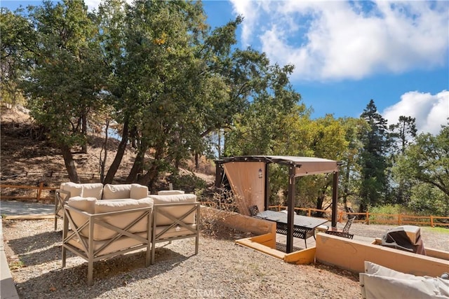 2745 Deer Creek Dr, Running Springs, CA 92382 - view of patio / terrace featuring an outdoor living space