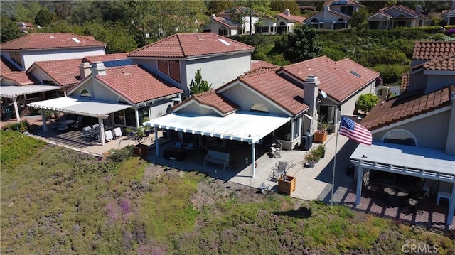 drone / aerial view with a residential view