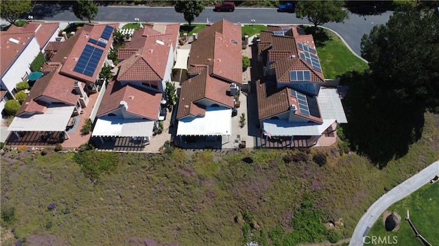 drone / aerial view with a residential view