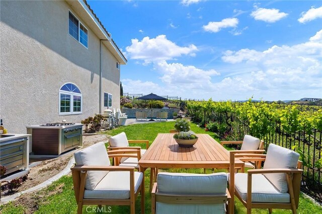 view of patio with fence
