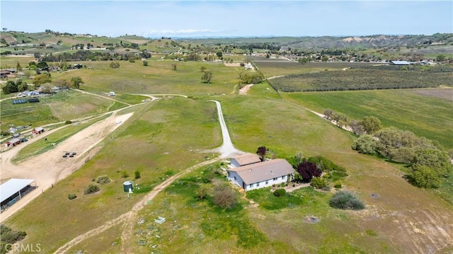 bird's eye view featuring a rural view