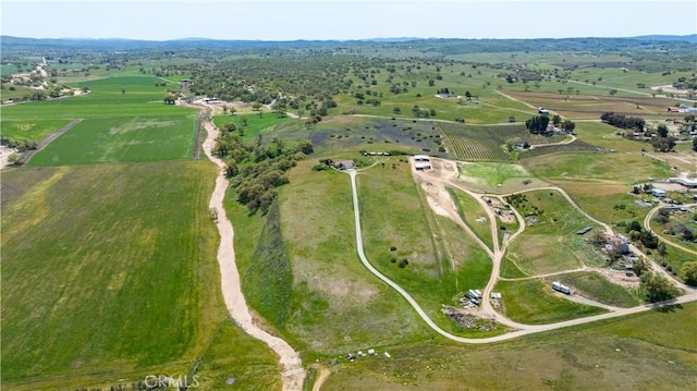 bird's eye view featuring a rural view