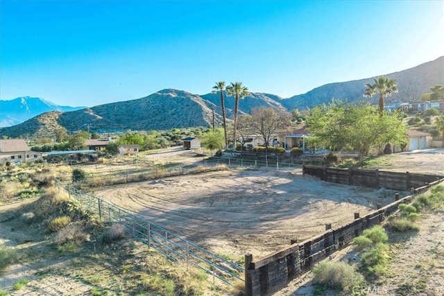 property view of mountains with a rural view