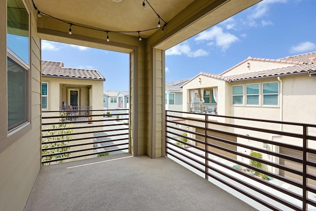 balcony with a residential view