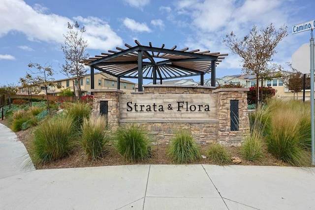 view of community sign