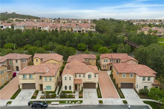 aerial perspective of suburban area