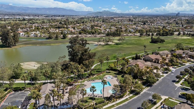 2012 Keltic Lodge Dr, Oxnard, CA 93036 - aerial view featuring a water and mountain view, a residential view, and view of golf course