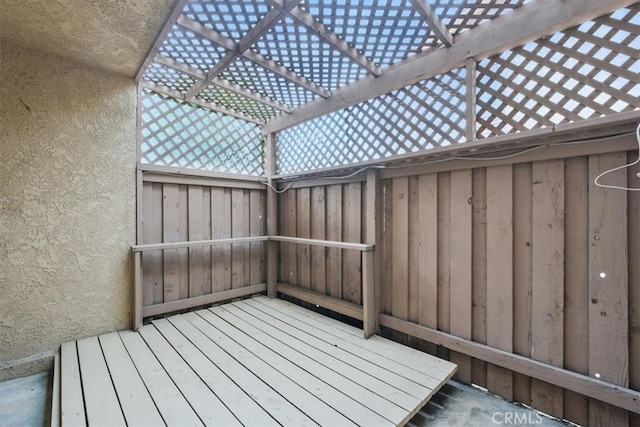 deck with a pergola
