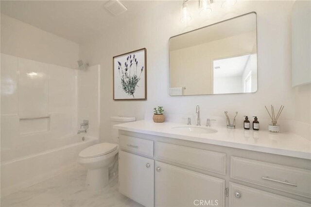 15029 Larch St, Hesperia, CA 92345 - bathroom with toilet, vanity, and bathing tub / shower combination