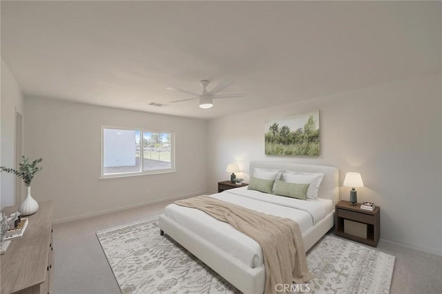 15029 Larch St, Hesperia, CA 92345 - bedroom featuring baseboards, a ceiling fan, visible vents, and carpet floors
