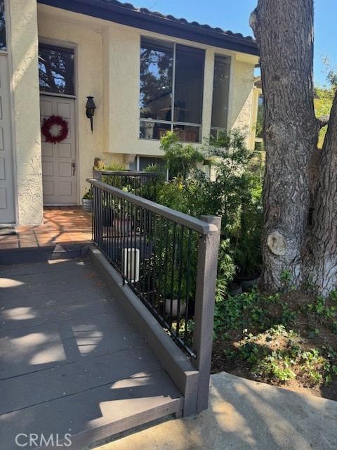 exterior space with stucco siding