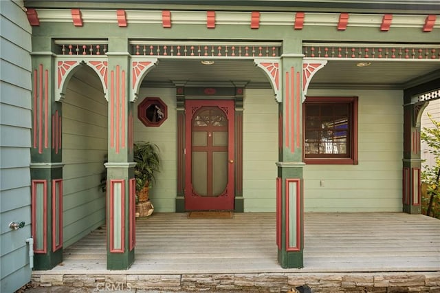 229 Maple Dr, Lake Arrowhead, CA 92352 - entrance to property featuring covered porch
