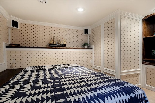 229 Maple Dr, Lake Arrowhead, CA 92352 - bedroom with ornamental molding