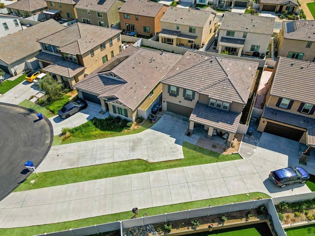 bird's eye view featuring a residential view