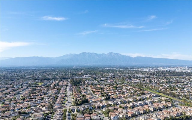 bird's eye view with a mountain view and a residential view