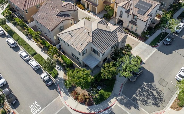 aerial view with a residential view